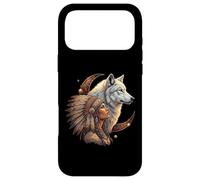 Indian Native American Woman With White Wolf Vitage Gifts Case for iPhone 17 Pro Max