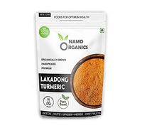 Indian Natural Grocery NAM Organics - Lakadong Turmeric Powder from Organic Farms in Meghalaya - 500 Gm - High Curcumin ( 8-10%) - Words Best Haldi (Curcuma Longa) (500 Gm)