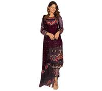 Indian Pakistani Ethnic Salwar Kameez Georgette With Embroidery Work Nazmeen Dupatta Salwar Kameez Ready To Wear Party Wear Anarkali Designer (Choice 4, 4XL UK 22 Bust 50 Waist 46 Hips 52)