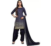 Indian Pakistani salwar kameez suit set for women ready to wear Indian Punjabi dress Patiala Party Wear Dress for Women, Blue,navy,beige, S