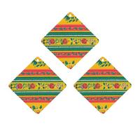 Indian Pakistani Truck Art Car Air Freshener 3-pack Aromatherapy Tablets Hanging Scented Cards for Rooms Bathrooms Wardrobe Rhombus