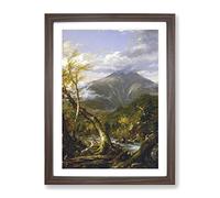 Indian Pass By Thomas Cole Classic Painting Framed Print | A4 Walnut Framed Wall Art | Ready to Hang | Classic Historical Picture | Living Room Bedroom Lounge Office