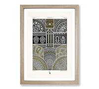 Indian Pattern by Albert Racinet Framed Print | A2 Oak Framed Wall Art | Ready to Hang | Modern Fantasy Picture | Living Room Bedroom Lounge Office