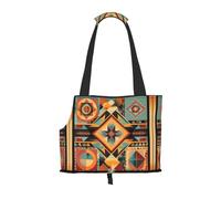 Indian Pattern Printed pet Shoulder Bag, Suitable for Small Dogs and Cats, Shopping and Travel Dual-Purpose Bag