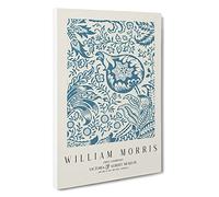 Indian Pattern Vol.2 William Morris Canvas Print | Gallery Wrapped 30mm Frame Wall Art | 30x20 inches | Ready to Hang | Contemporary Abstract Picture | Living Room Bedroom Lounge Office