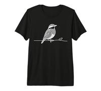 Indian Pitta Line Art Birdwatcher Premium T-Shirt