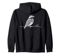 Indian Pitta Line Art Birdwatcher Zip Hoodie