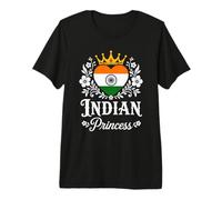 Indian Princess India Flag Proud Indian Girl Premium T-Shirt