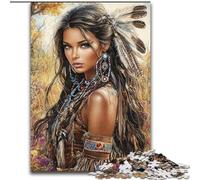 Indian Princess Jigsaw Puzzles for Adults, Suitable for Ages 14 And Up Family Fun It Is Ideal As A Gift for The Whole Family (26x38cm)