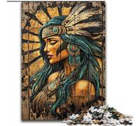 Indian Princess Jigsaw Puzzles for Teenagers 1000 Jigsaws, Challenging Game Toys Every Piece Is Unique - Challenging Family Fun Game (26x38cm)
