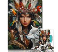 Indian Princess Jigsaw Puzzles for Teenagers 1000 Pieces,Educational Games Home Decoration Deal As Gifts for The Whole Family (38x26cm)