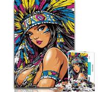 Indian Princess Jigsaw Puzzles for Teenagers 2000,Toys Educational Games Stress Relieving Suitable for Desktop Decoration 70x100cm
