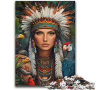 Indian Princess Puzzles for Adults 1000 Pieces,Challenging To Complete But Fun And Humorous Educational Game for Birthday (50x75cm)
