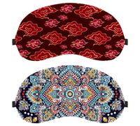 Indian Psychedelic Henna 2-Pack Light-Blocking Soft Breathable Eye Masks with Eye Patches and Sleep Masks