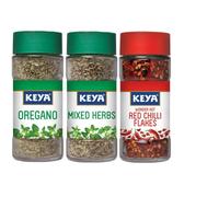 Indian Pure Delicious Keya Combo of Oregano (9 G), Mixed Herbs (20 G) and Red Chilli Flakes (40 G)