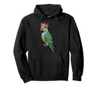Indian Ringneck Parakeet Crown Indian Ringneck Parakeet Pullover Hoodie