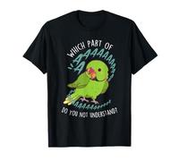Indian Ringneck Parrot Aaa Funny Cute Pet Green Bird Mom Dad T-Shirt