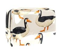 Indian Runner Ducks Cosmetic Bag for Women, Travel Toiletries Bags Large PVC Makeup Handy Pouch Organiser with Zipper