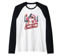 Indian Santa Bubble Gum Taj Mahal Christmas Xmas Raglan Baseball Tee