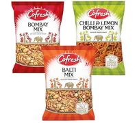 Indian Savoury Snack Varieties Bundle Pack with Cofresh Bombay Mix 200g - 1 Pack | Chilli & Lemon Bombay Mix 200g - 1 Pack | Balti Mix 200g - 1 Pack | Total - 3 Pack.