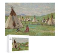 Indian Settlement Jigsaw Puzzle, 1000 PCS, Indoor Activity for The Home, An Absorbing Project for Relaxed Weekends, for Family Fun