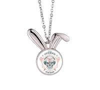 Indian Skeleton Sacrifice Totem Tattoo Rabbit Necklace Pendant Bunny Animal Jewelry Gift