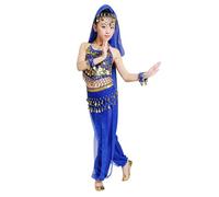 Indian Skirt Baby Boys Pyjama Sets Belly Dancing Outfit Girls Dance Costume Ostume Kids Ballet Sequin Jumpsuit Monkey Costumes Victorian School Girl for Hip Scarf Egyptian Festival Wear Blue
