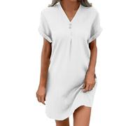 Indian Skirts for Women UK Short Party Dresses for Women UK Skirts for Plus Size Cheesecloth Dresses for Ladies Tunic Kawaii Cosplay Dress Plus Size 18 20 White 3XL