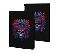 Indian Skull Funny Tablet Cases Multi-Viewing Angels Trifold Stand Case Compatible with iPad Series