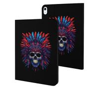 Indian Skull Funny Tablet Cases Multi-Viewing Angels Trifold Stand Case Compatible with iPad Series