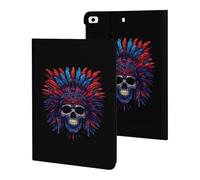 Indian Skull Funny Tablet Cases Multi-Viewing Angels Trifold Stand Case Compatible with iPad Series