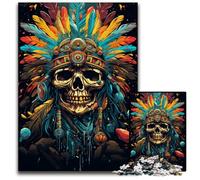 Indian Skull Puzzles for 1000 Piece Jigsaw Puzzles for Adults for Teenagers, Family Game Night, BrainChallenging Gift Idea 1000 PCS(75x50cm)