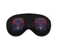 Indian Skull Soft Sleep Eye Mask with Adjustable Strap Breathable Sleeping Eyeshade Cute Eyes Shade