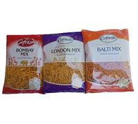 Indian Snacks Selection, Bombay, Balti, London Mix 3 x 325g Large Bags Party Set Cofresh from Kingdom Supplies