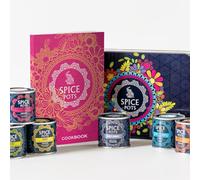 Indian Spice Box Gift Set by Spice Pots - 5 x 40g Spice Blends + Indian Cookbook + Chef's Candle - Gift Tin with Spices - Foodie Gift for Men & Women - Unique Food Gift - Curry Kit