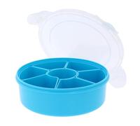 Indian Spice Tin Box Masala Dabba With 7 Compartments & Airtight Transparent Lid Spoons Plastic Masala Box Authentic Curry Cooking Spice Tiffin Tin Kitchen Masala Container Storage Set