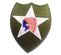 Indian Star Logo - Iron on Patches Adhesive Emblem Stickers Appliques, Size: 3.35 x 4.02 inches