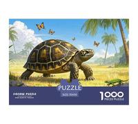 Indian Star Tortoise Jigsaw Puzzles 1000 Piece Challenge Toy for Adults,Tropical Landscape Impossible Jigsaw Puzzles 1000 Pieces Educational Games Home Decoration 70x50cm/1000pcs