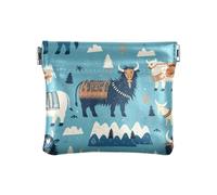 Indian Style Cow Sheep Women Men Leather Coin Purses Convenient Change Purse with Clasp for Girls Ladies Handbag