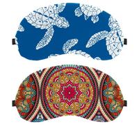 Indian Style Mandala Bohemia 2-Pack Light-Blocking, Soft, Breathable Sleeping Masks Blindfold Sleep Masks