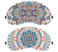 Indian Style Mandala Bohemia Floral 2-Pack Light-Blocking Soft Breathable Sleep Mask Eye Patch Eye Cover