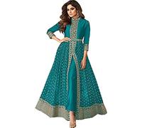 Indian Stylish Fashion Readymade Beautiful Reception Wear Long Anarkali Gown Dress (XXS UK 6 Bust 34 Waist 30 Hips 36, Choice 4)