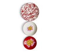 Indian Tiger plate set - Set of 3 Red one size