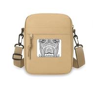 Indian Totem Line Drawing Pole Face Crossbody Bag Cell Phone Purses Handbag Shoulder Mini Bag