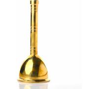 Indian Traditional Solid Brass Pooja Puja Bell Ghanti, Small Hand held service bell ,Loud Multi - Purpose Call Bell Hindu Festival Housewarming for Pooja Decoration Essentials Gift(Size:-4.5")
