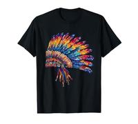 Indian Tribe Artwork Native American Feather Headdress Value Graphic T-Shirt