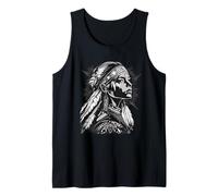Indian Tribe Girl Feather Headdress Native American Tank Top
