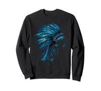 Indian Tribe Native American Feather Headdress Artwork Sweatshirt