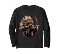 Indian Tribe Native American Pride Indian Chief Bow Arrow Long Sleeve T-Shirt