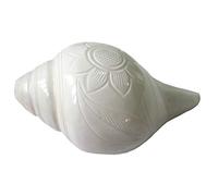 Indian Vamavarti Original, Engraved Premium Natural Conch Shell Loud Blowing Shankh for Pooja (Medium Size, 14 to 15 cm, 300 to 350 Grams) by Indian Collectible